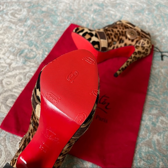 ❤️CHRISTIAN LOUBOUTIN❤️ Leopard Print Booties - Picture 11 of 14